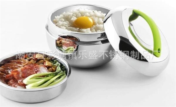 苹果型不锈钢饭盒、彩色QQ双层饭盒 (2)