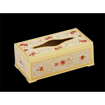 C002中号金边玫瑰纸盒(红花绿叶）