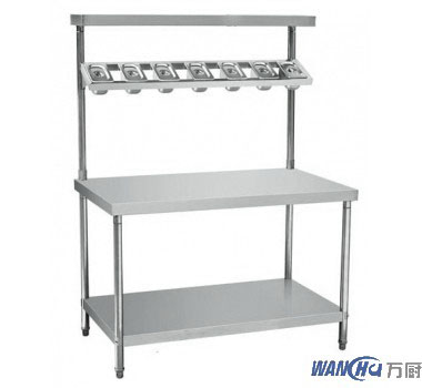 不锈钢拆装式双层工作台上架味盅WANCHU07-4 1