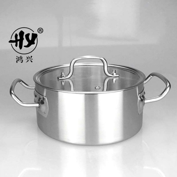 不锈钢无菌火锅砂光加厚多用汤锅玻璃盖汤锅单一人一锅 (1)_Jc