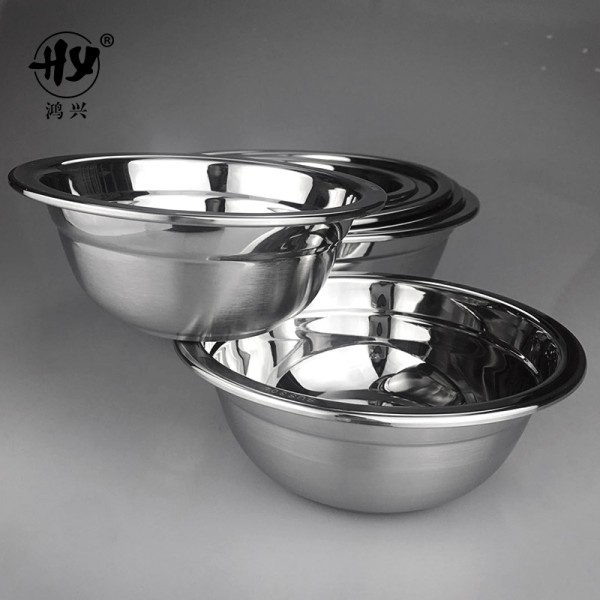 304加厚不锈钢反边汤盆汤盘汤碗码斗面盆调味盆调料缸多用餐具 (1)