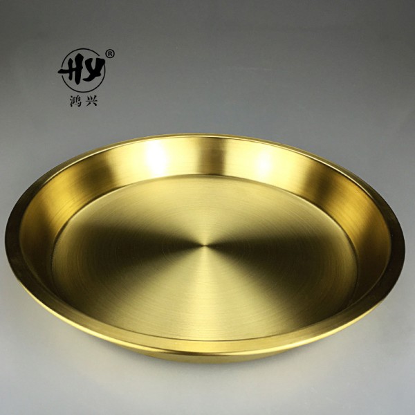 纯铜盘特厚黄铜蒸鸡盘健康手打纯铜制品99%纯铜盘