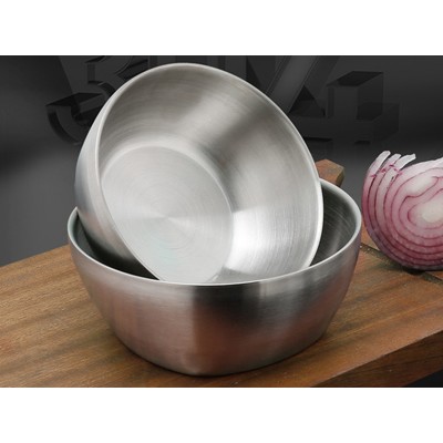 304不锈钢加厚方圆碗日式双层碗食品级304不锈钢碗餐具