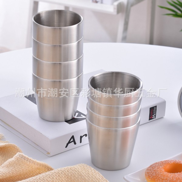 不锈钢双层杯啤酒杯 韩式啤酒杯 304双层杯 双层咖啡杯 (2)
