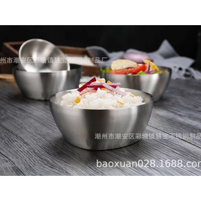 304材质双层砂光碗