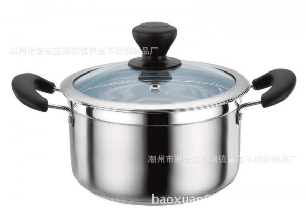 不锈钢（钢耳&middot;电母耳）欧式汤锅规格16 18 20 22 24cm 2