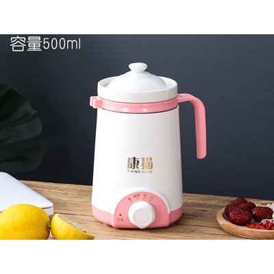 陶瓷养生杯办公室宿舍迷你电炖杯煲汤热牛奶杯礼品赠品-粉