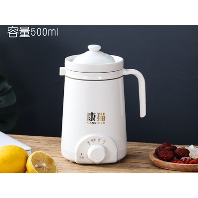 陶瓷养生杯办公室宿舍迷你电炖杯煲汤热牛奶杯礼品赠品-白