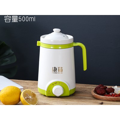 陶瓷养生杯办公室宿舍迷你电炖杯煲汤热牛奶杯礼品赠品-绿