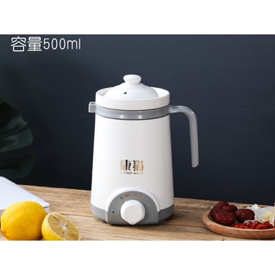 陶瓷养生杯办公室宿舍迷你电炖杯煲汤热牛奶杯礼品赠品-灰