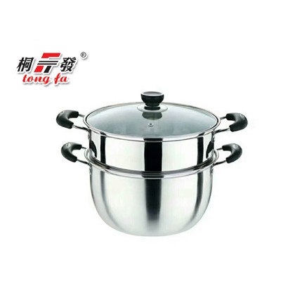 无磁韩式双层汤蒸锅 22-26cm