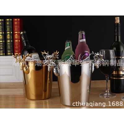 厂家直销不锈钢酒具套装 轻奢麋鹿冰桶架子