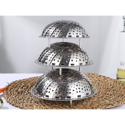 不锈钢可折叠蒸盘器02
