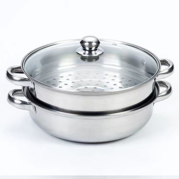 不锈钢蒸锅多功能双层三层汤蒸锅加厚礼品赠品20CM30CM