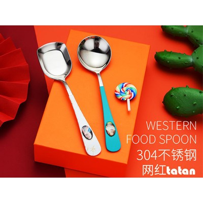 Tatan304不锈钢勺子不锈钢西餐勺实用创意厂家直销