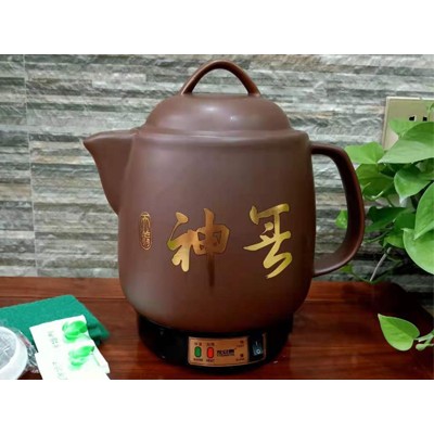 贴花棕养神 陶瓷养生壶