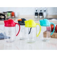 自动开盖油壶企鹅油壶玻璃油壶调料壶酱油壶大容量调油壶