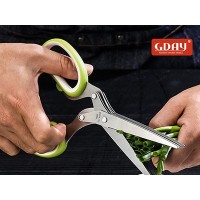 不锈钢多用剪刀厨房葱花剪刀强力剪刀家用多功能多层剪葱神器