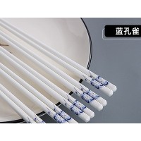 朵花蓝孔雀筷子
