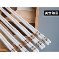 边花黄金如意筷子