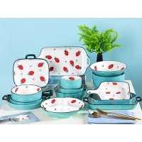 日式草莓陶瓷盘子碗可爱饭碗网红卡通釉下彩餐具碗碟创意面碗套装