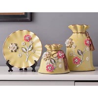荷口金黄立体花三件套