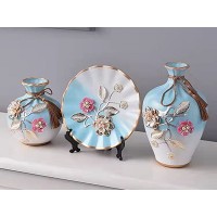荷口天蓝立体花三件套