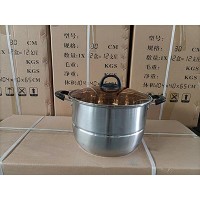 双耳黑色汤锅