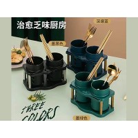 筷笼厨房免打孔壁挂式筷筒家用沥水筷子笼刀叉勺餐具多功能收纳架
