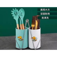 小黄鸭圆形筷子筒收纳