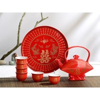 婚庆扇形茶具套装