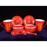 婚庆用品百喜图陶瓷餐具套装