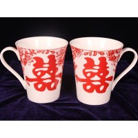 婚庆用品红玫瑰喜陶瓷餐具套装