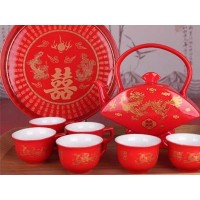 婚庆龙凤喜茶具