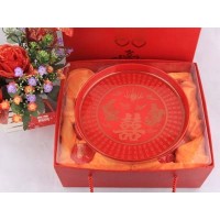 婚庆龙凤喜茶具茶盘