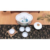 羊脂玉茶具小月芽