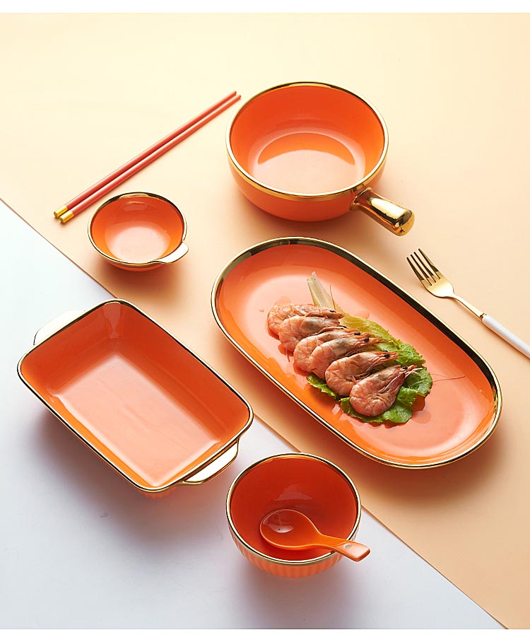 橘黄色餐具_11