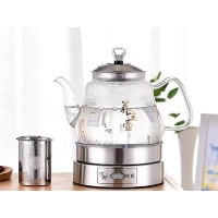 智能恒温玻璃煮茶壶钢色盖