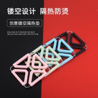 新款创意镂空隔热垫家用锅碗硅胶餐垫 耐高温防烫防滑