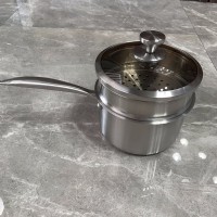304复合钢带蒸格奶锅16、18cm
