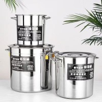 不锈钢桶圆桶带盖商用汤桶卤桶油桶炖锅
