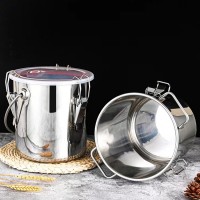 不锈钢桶加厚圆桶不锈钢汤桶带盖商用汤锅卤桶油桶储水桶