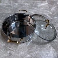 316三层钢直角火锅28/30/32cm