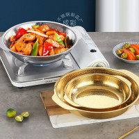 新品 连体雪花纹理 海鲜干锅 海鲜盘