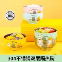 304双层卡通碗