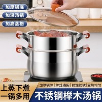 不锈钢榉木汤锅