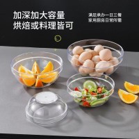 玻璃水盆洗手餐厅商用沙拉茶水透明圆形水果蔬菜加厚耐高温
